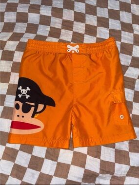 Paul Frank Orange Pirate Graphic Swim Shorts